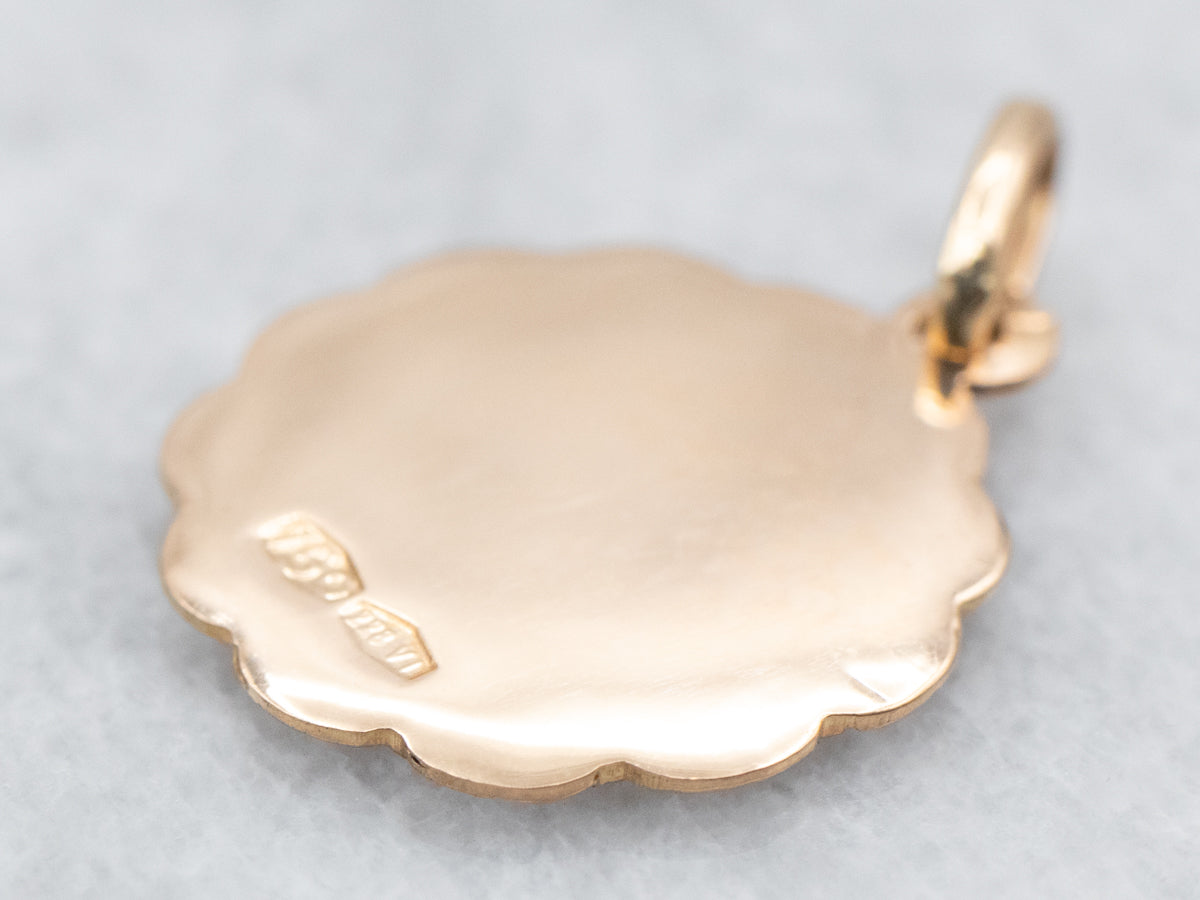 Colgante de medalla religiosa