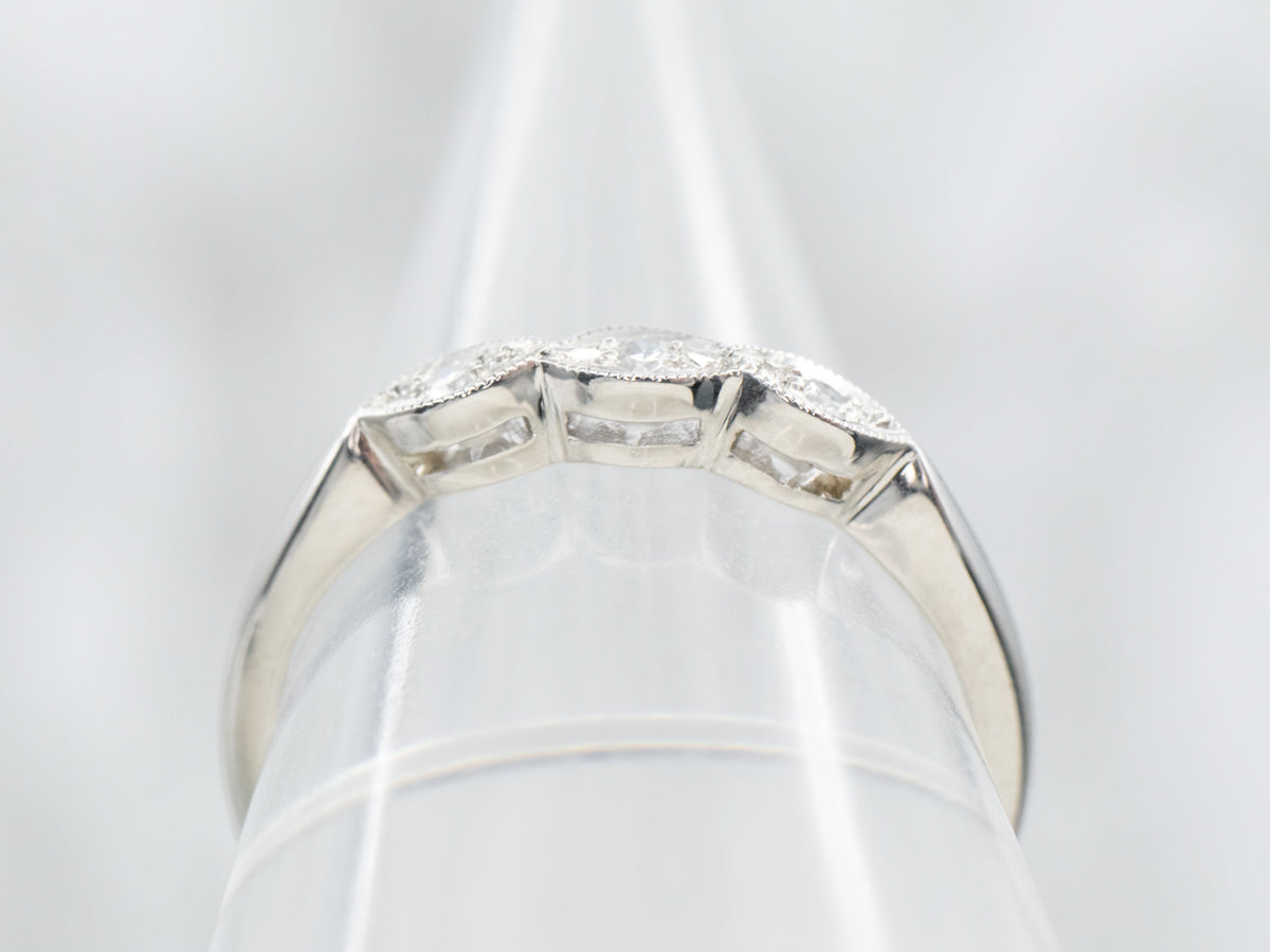 Diamond Marquise Shaped Wedding Band