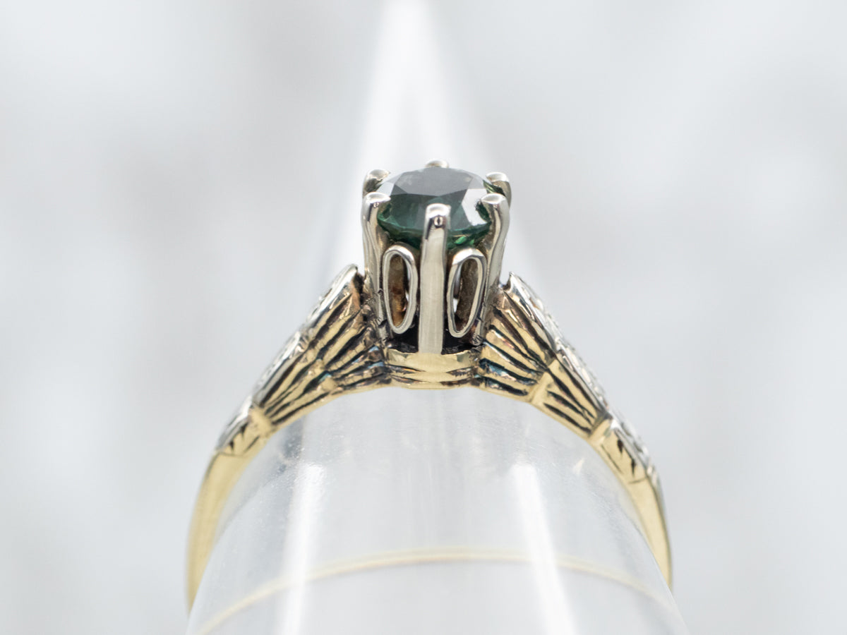 Sparkling Sapphire Engagement Ring