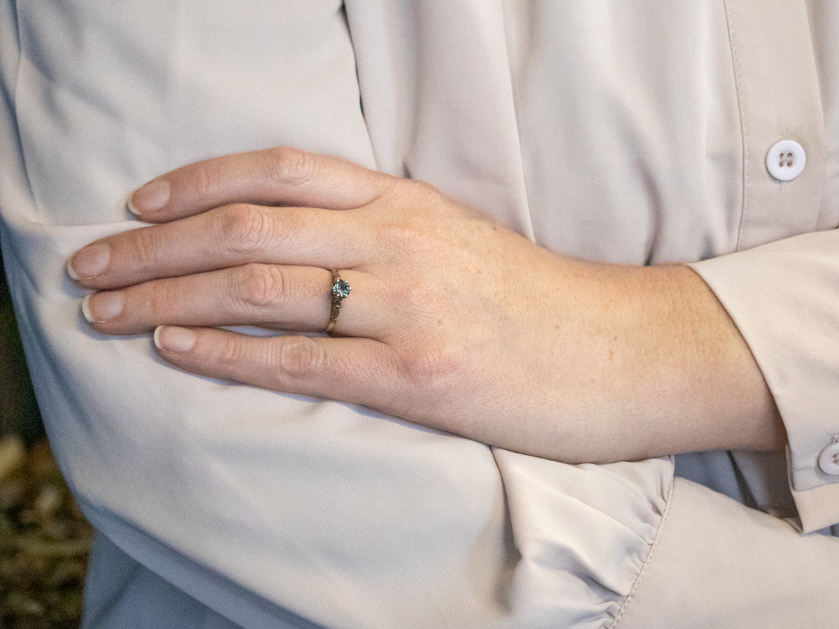 Sparkling Sapphire Engagement Ring