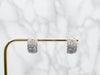 Diamond Encrusted Floral Hoop Drop Earrings