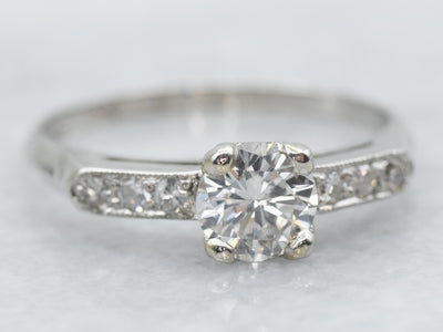Platinum GIA Certified Diamond Engagement Ring