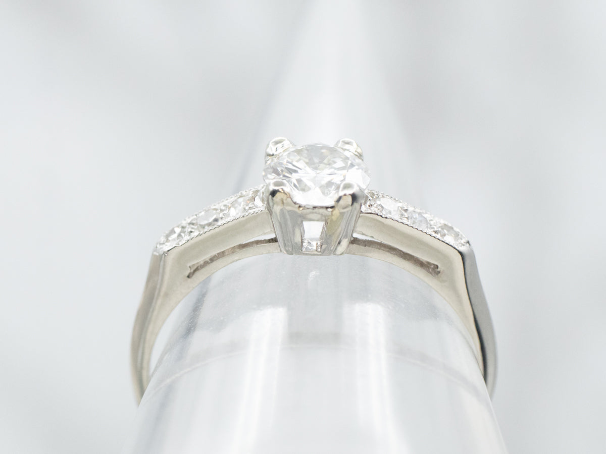 Platinum GIA Certified Diamond Engagement Ring