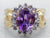 Amethyst and Tanzanite Halo Cocktail Ring