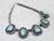 Sterling Silver Native American Squash Blossom Turquoise Statement Necklace