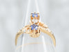 Antique Diamond Sapphire and Seed Pearl Ring
