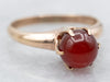 Carnelian Ball Solitaire Ring