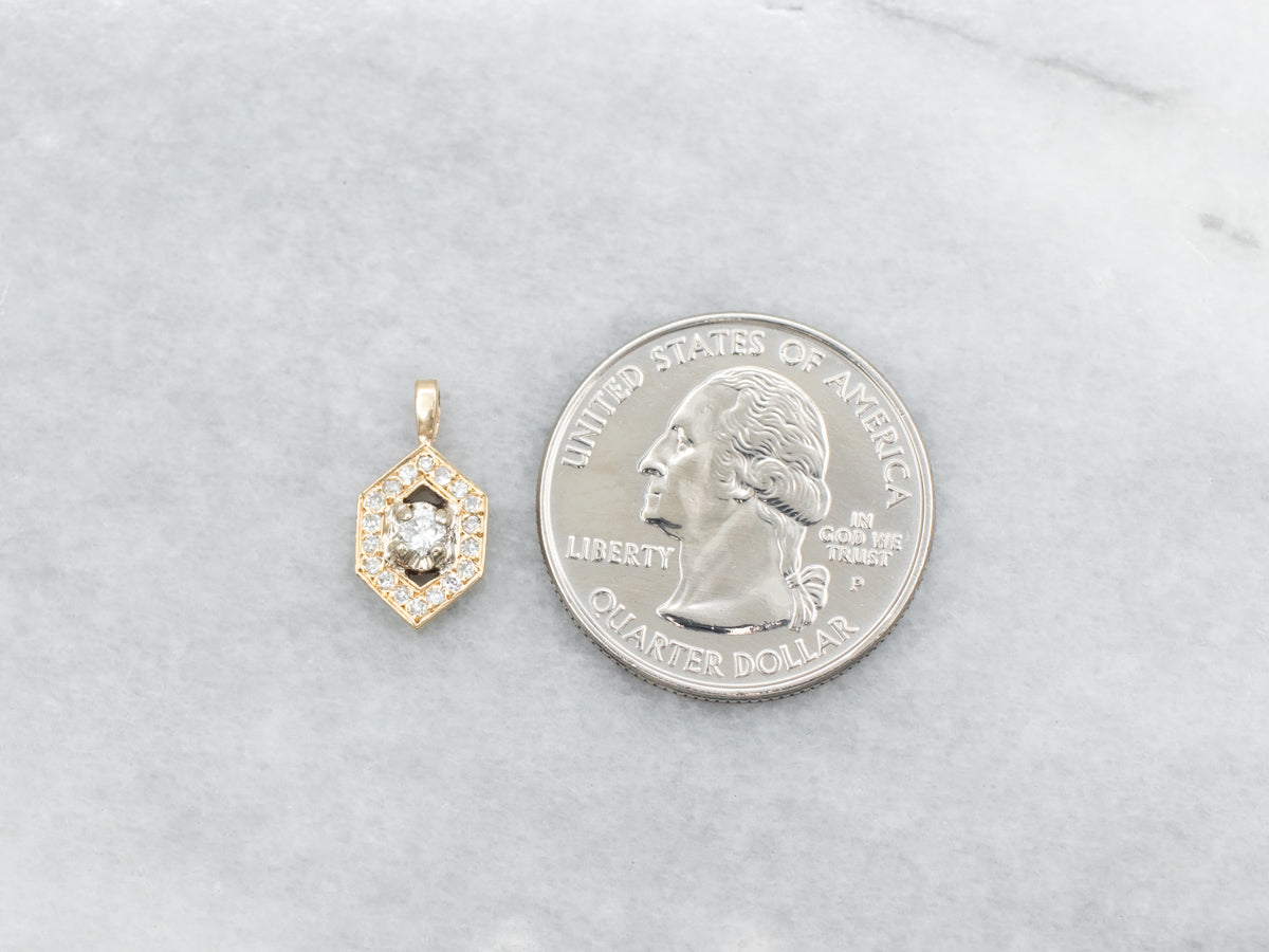 Colgante de diamantes hexagonales