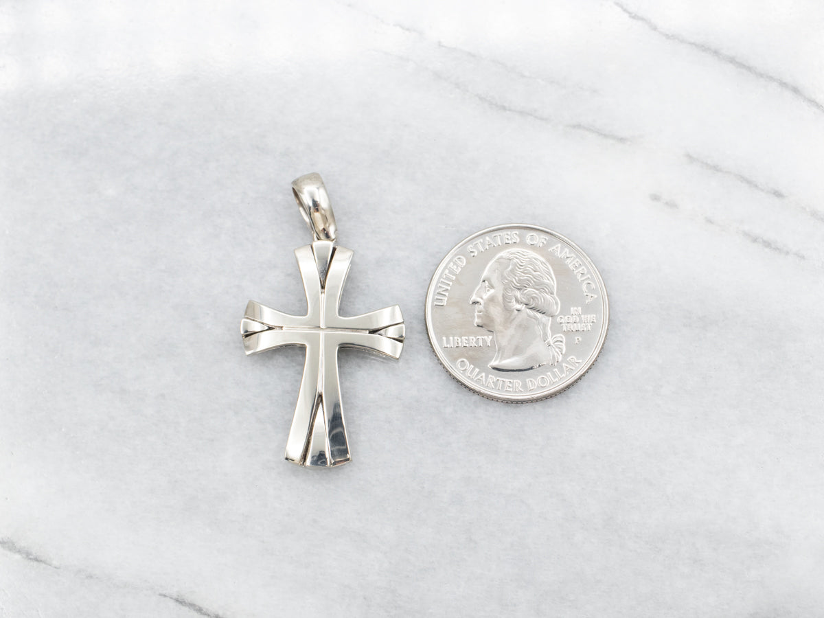 White Gold Cross Pendant