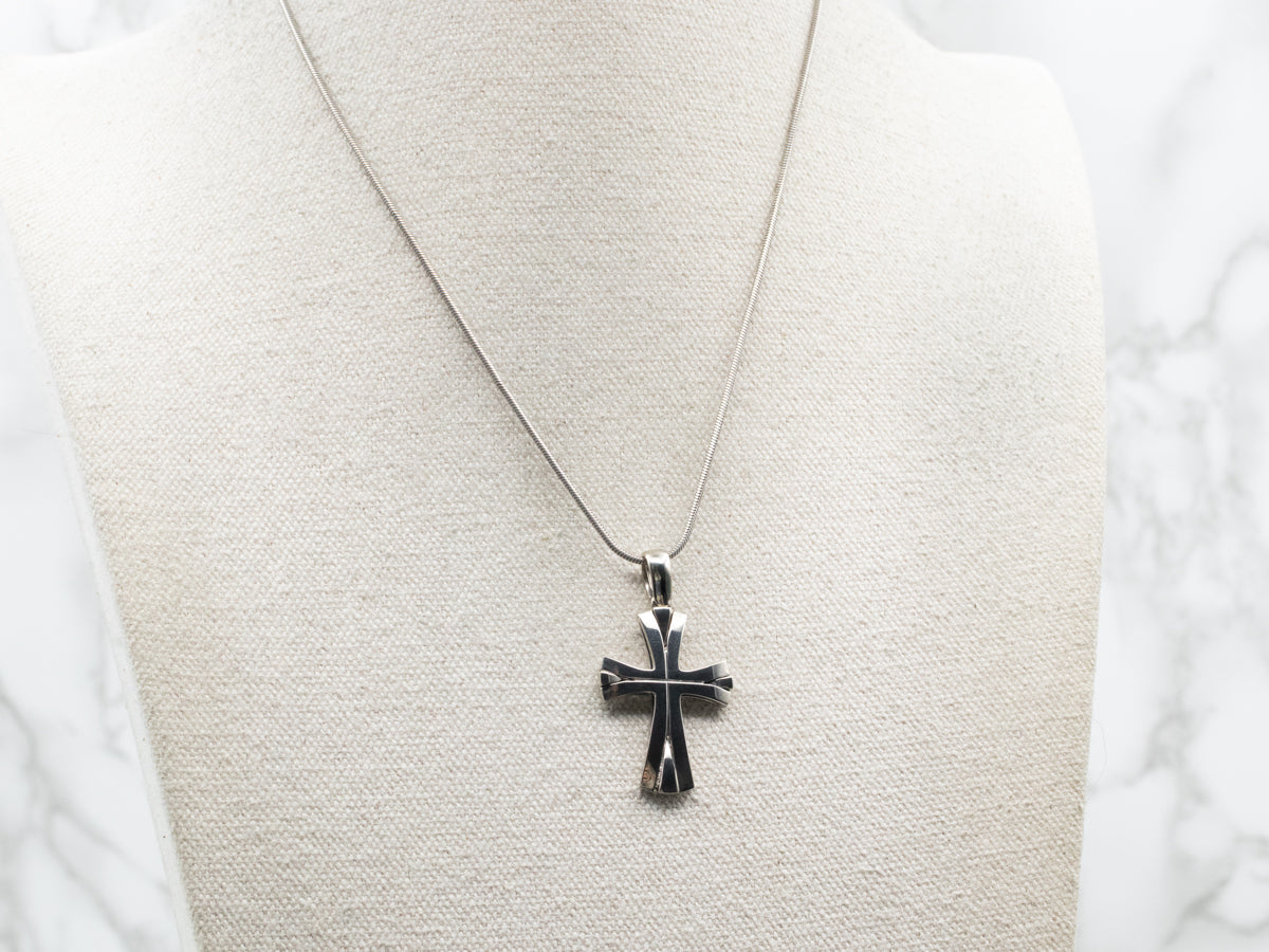 White Gold Cross Pendant