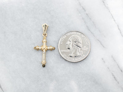 Diamond Set Religious Cross Pendant