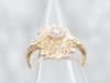 Late Deco Diamond Solitaire Dinner Ring