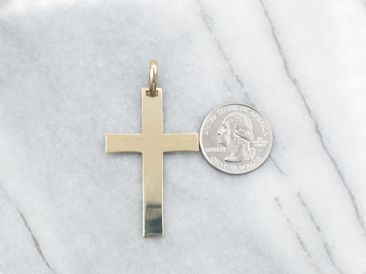Engraved Cross Pendant