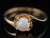 Vintage Opal Solitaire Bypass Ring