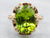 Vintage Peridot Cocktail Ring with Scalloped Profile