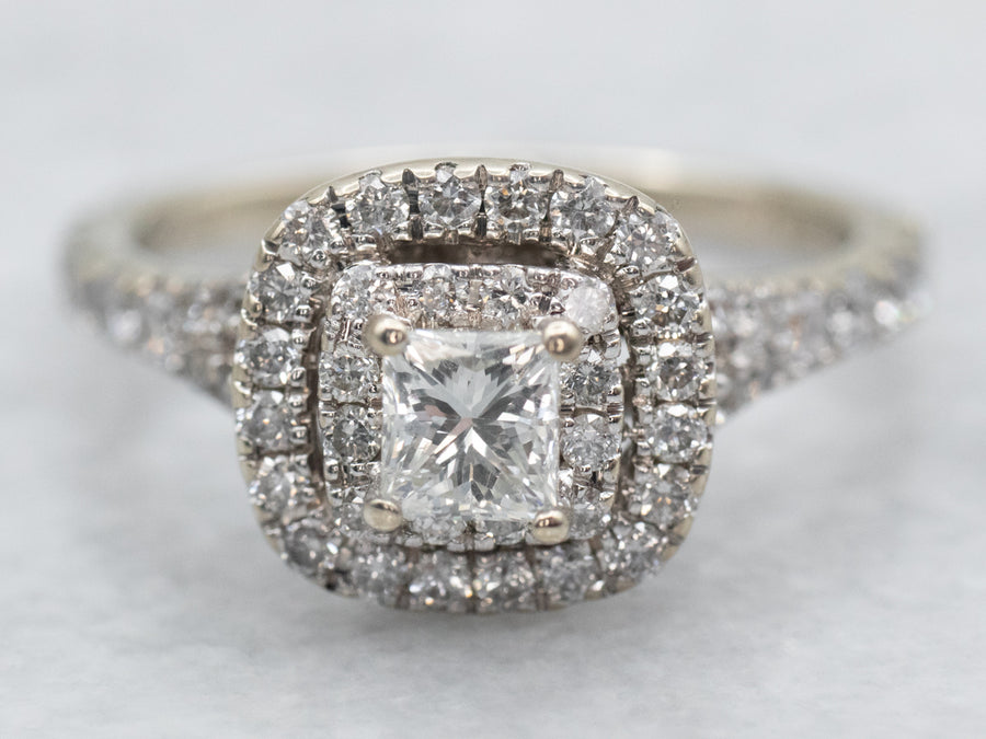 Neil Lane Modern Princess Cut Diamond Engagement Ring