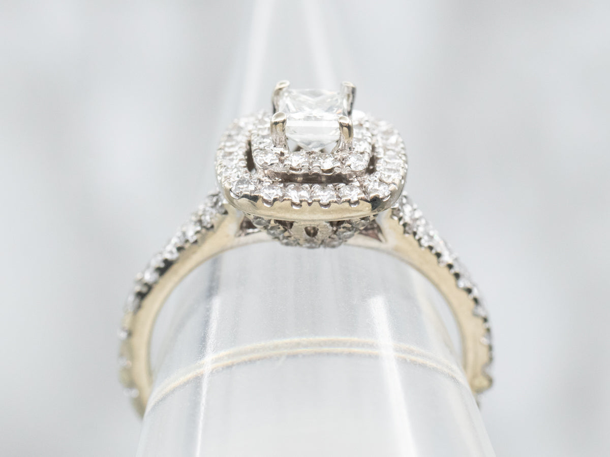 Neil Lane Modern Princess Cut Diamond Engagement Ring