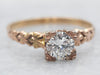 Vintage Gold Diamond Solitaire Engagement Ring