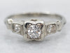 Early European Cut Diamond Engagement Ring