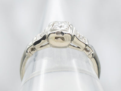 Early European Cut Diamond Engagement Ring