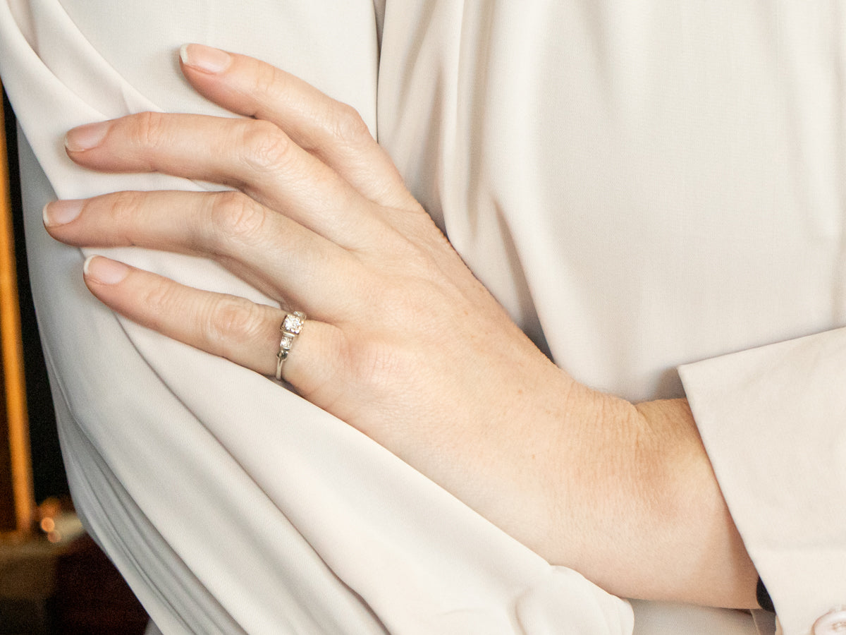 Early European Cut Diamond Engagement Ring