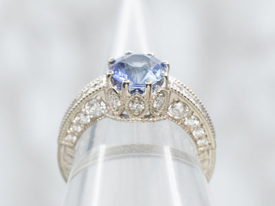 Sapphire Engagement Ring with Diamond Accents