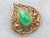 Ornate Antique Gold Jadeite Brooch or Pendant
