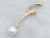 Looping Saltwater Pearl and Diamond Drop Pendant