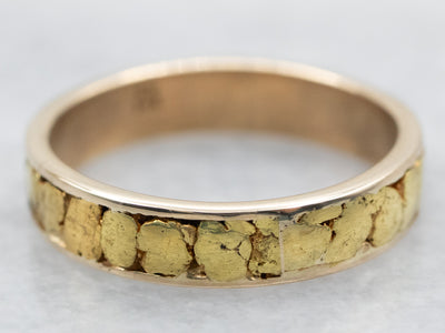 Gold Nugget Patterned Band