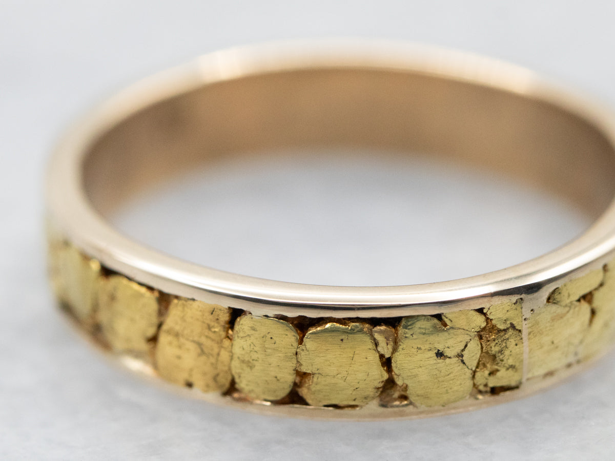 Gold Nugget Patterned Band