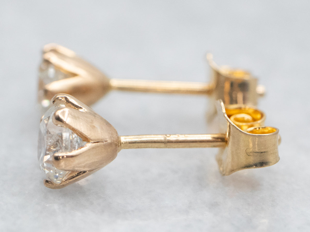 Pendientes de oro amarillo con diamantes