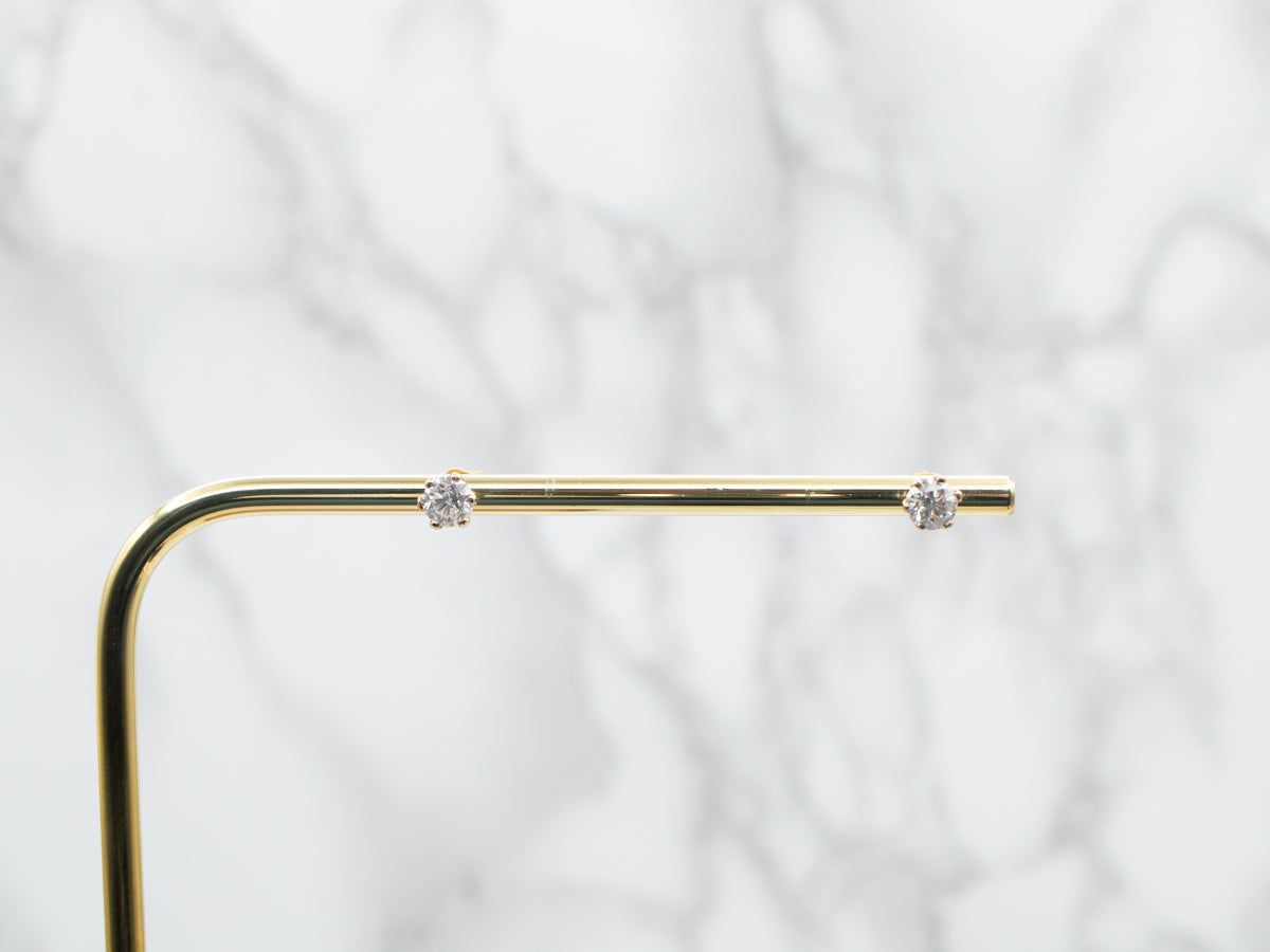 Pendientes de oro amarillo con diamantes