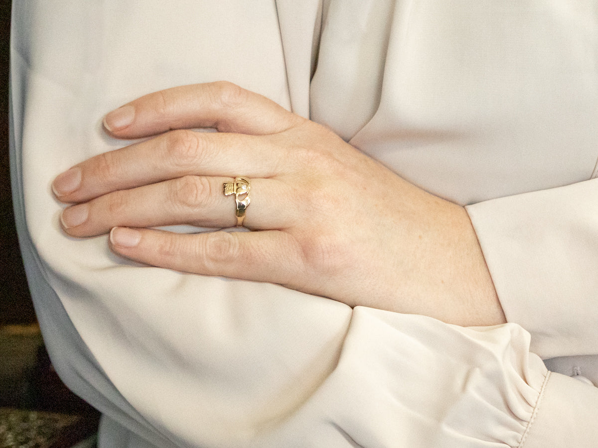 Claddagh Ring with Diamond Accent