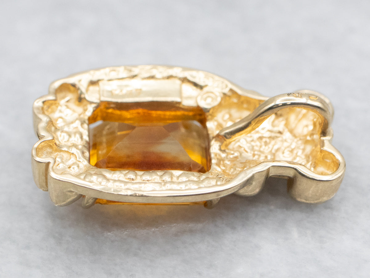 Citrine Solitaire Pendant