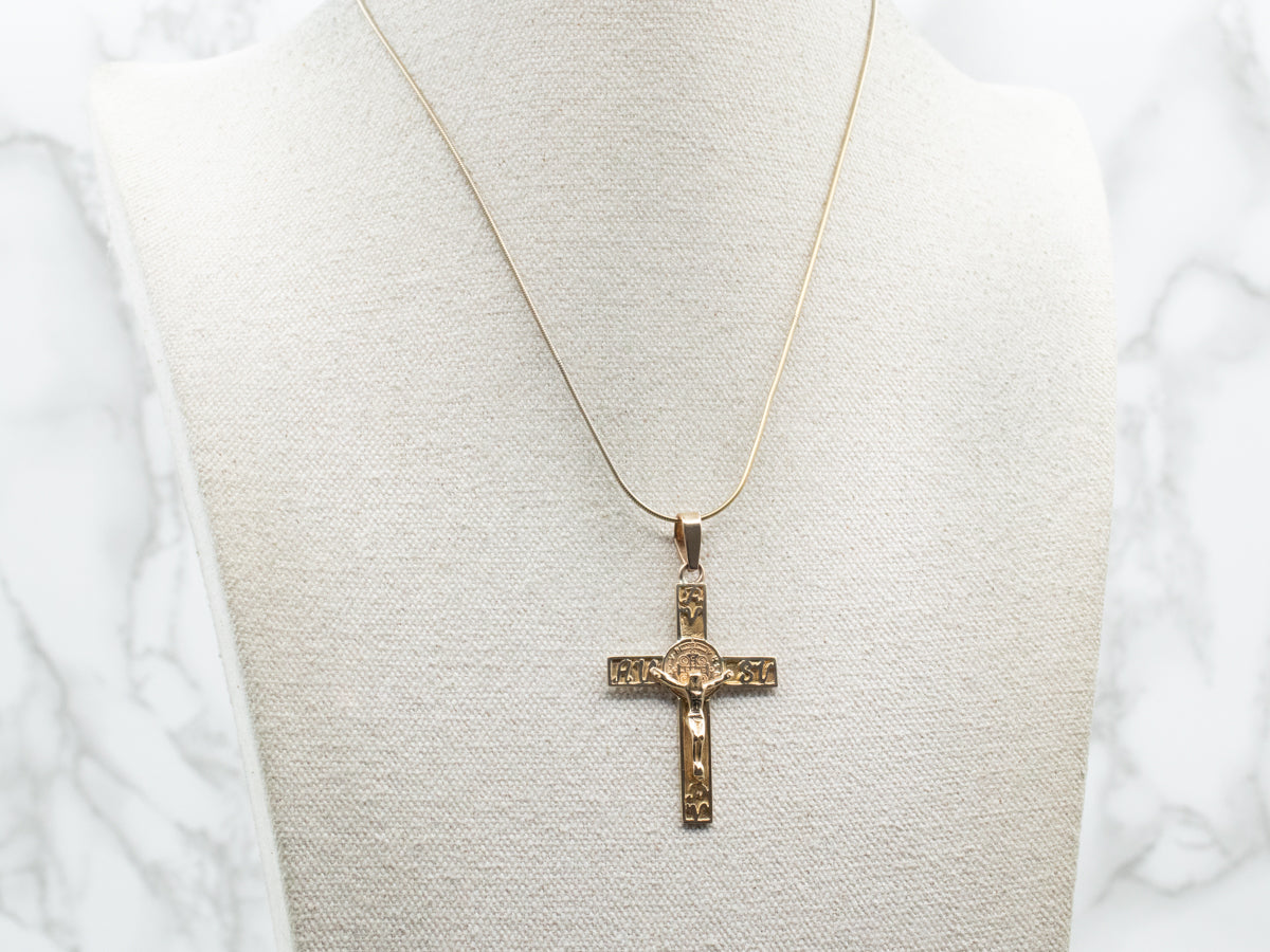 Gold Crucifix Pendant