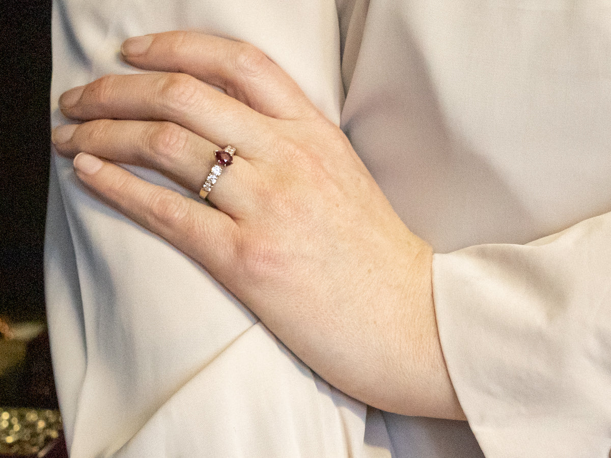 Ruby Ring with Diamond Accents