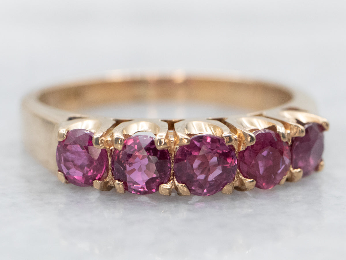Five Stone Ruby Ring
