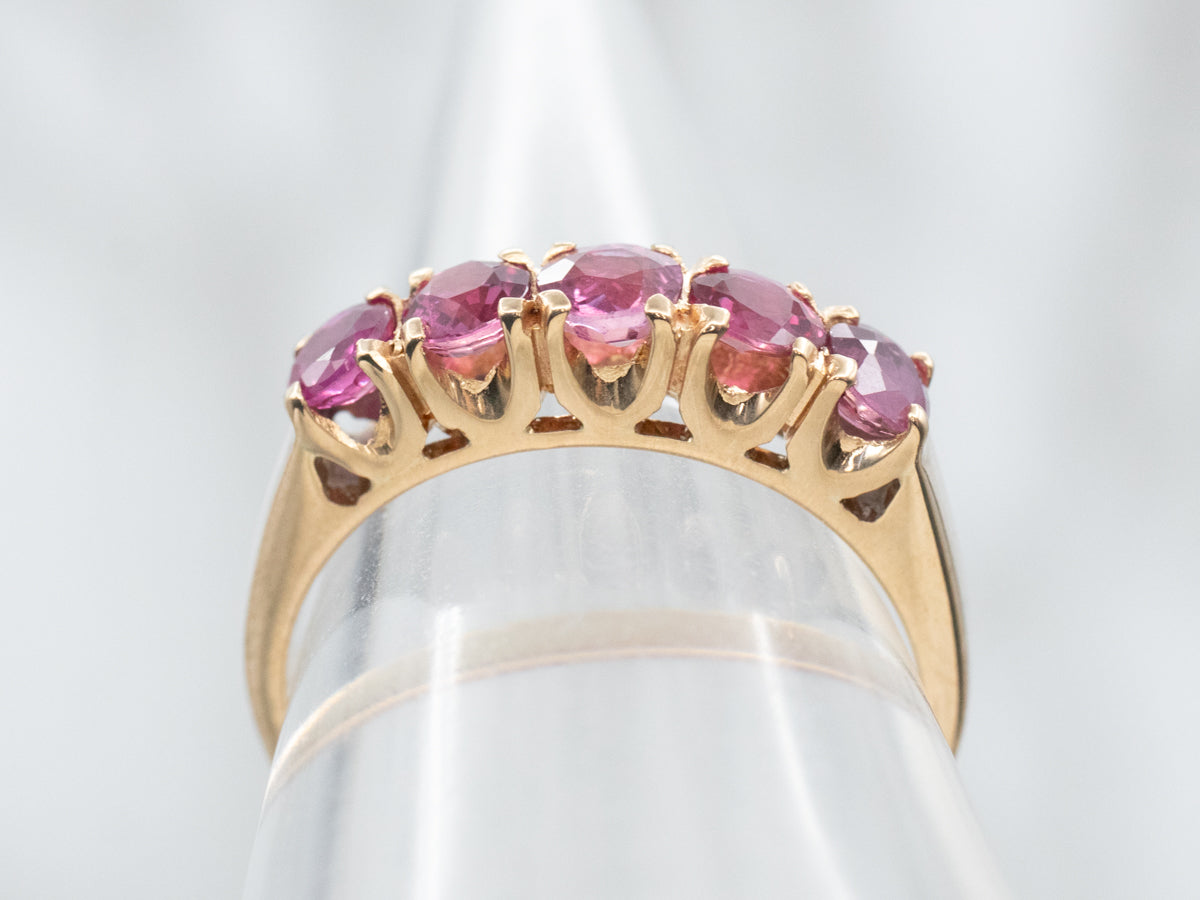 Five Stone Ruby Ring
