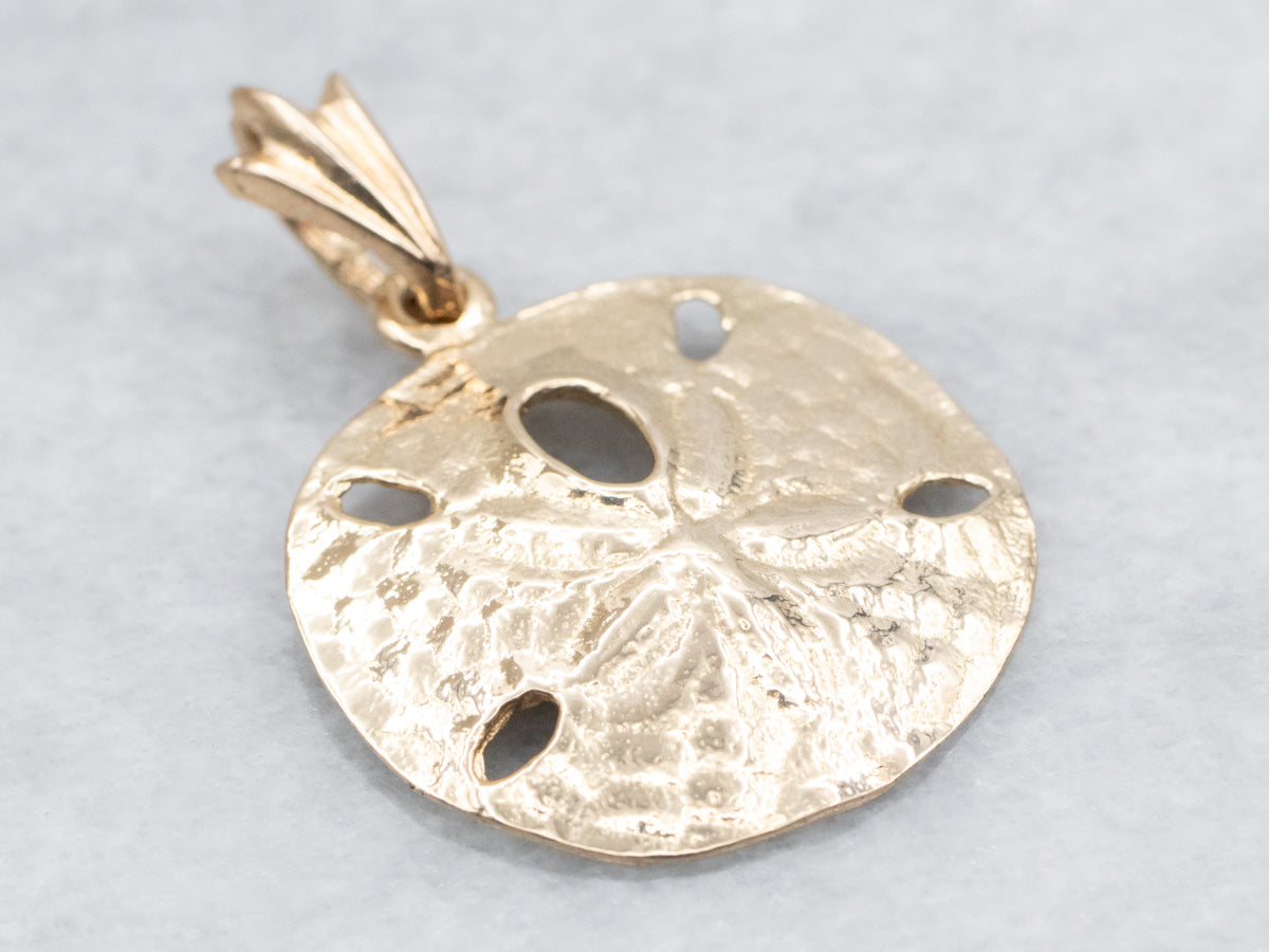 Yellow Gold Sand Dollar Pendant