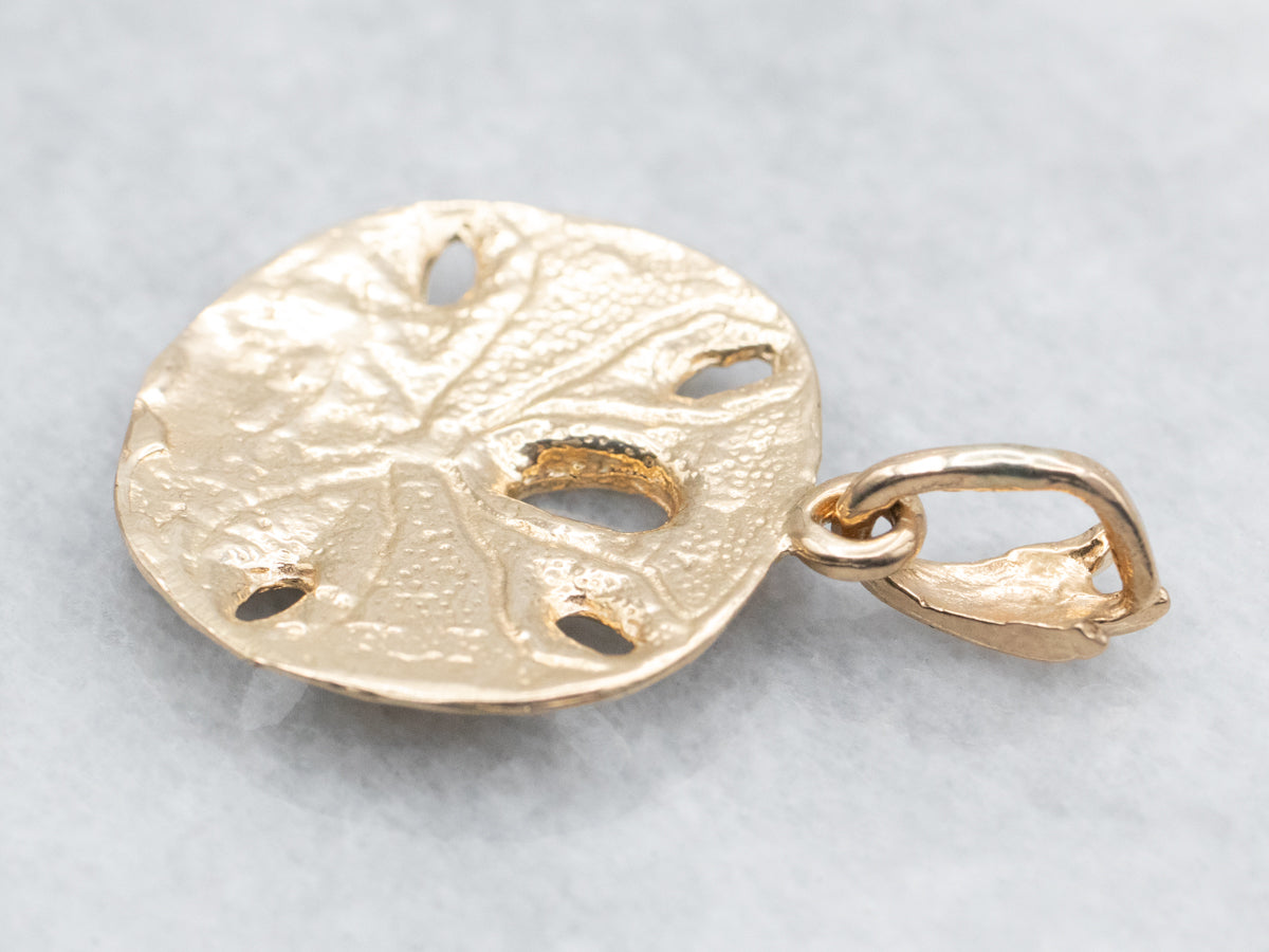 Yellow Gold Sand Dollar Pendant