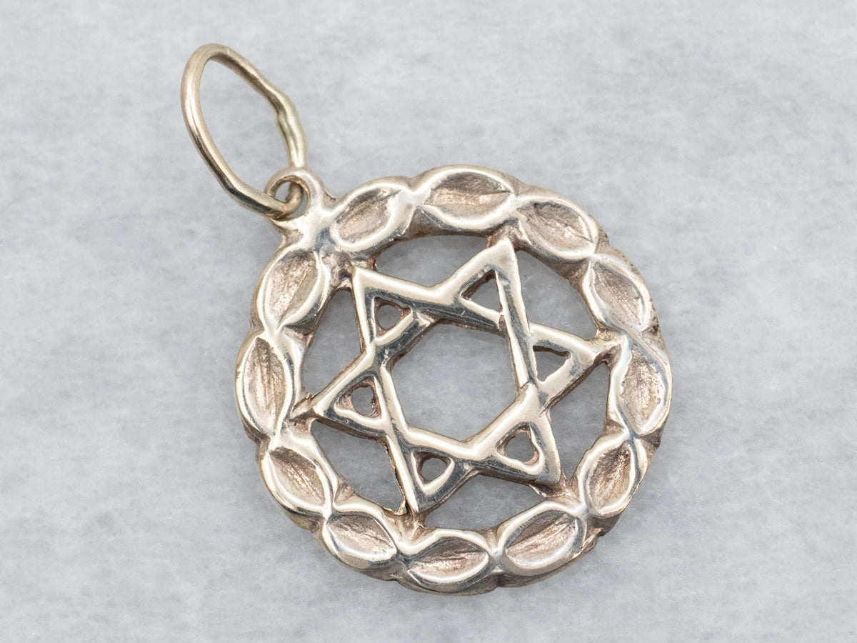 Yellow Gold Star of David Pendant