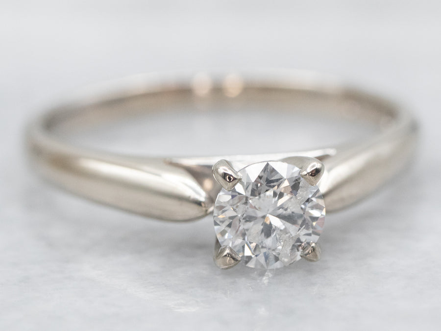 Modern Diamond Solitaire Engagement Ring