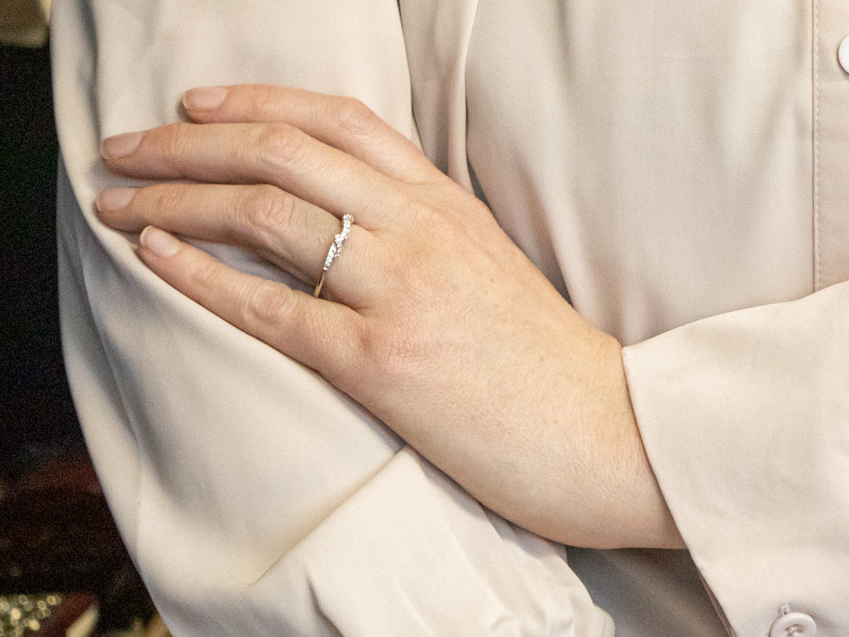 White Gold Diamond Guard Band