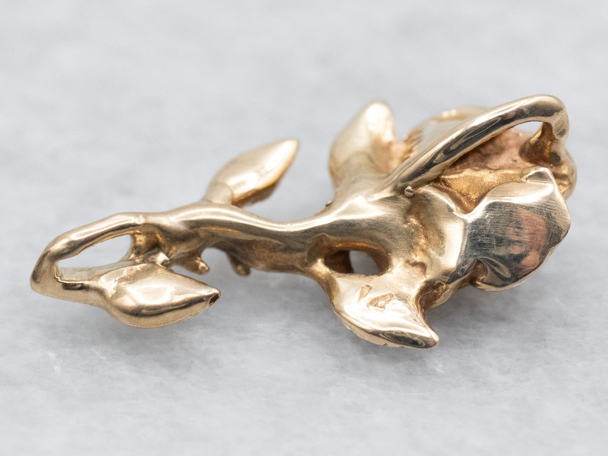 Sweet Gold Rose Pendant