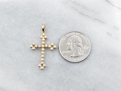 Sparkling Diamond Cross Pendant