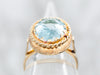 Vintage Blue Topaz Solitaire Ring