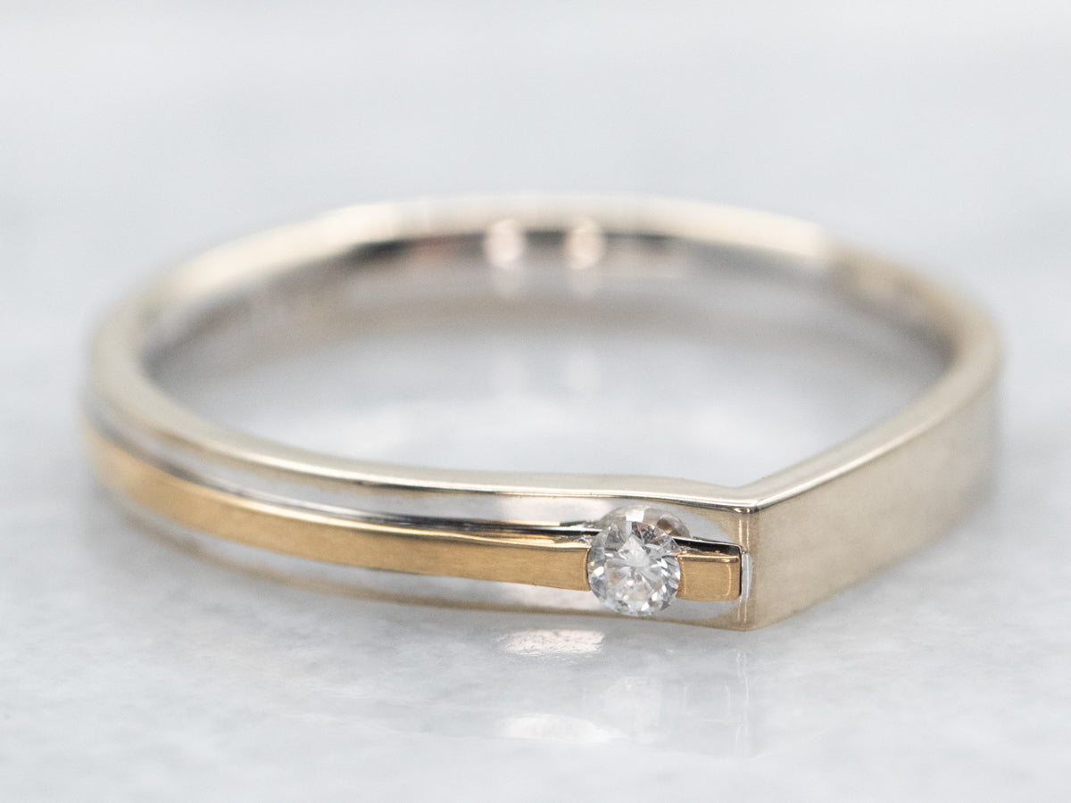Two Tone Diamond Ring