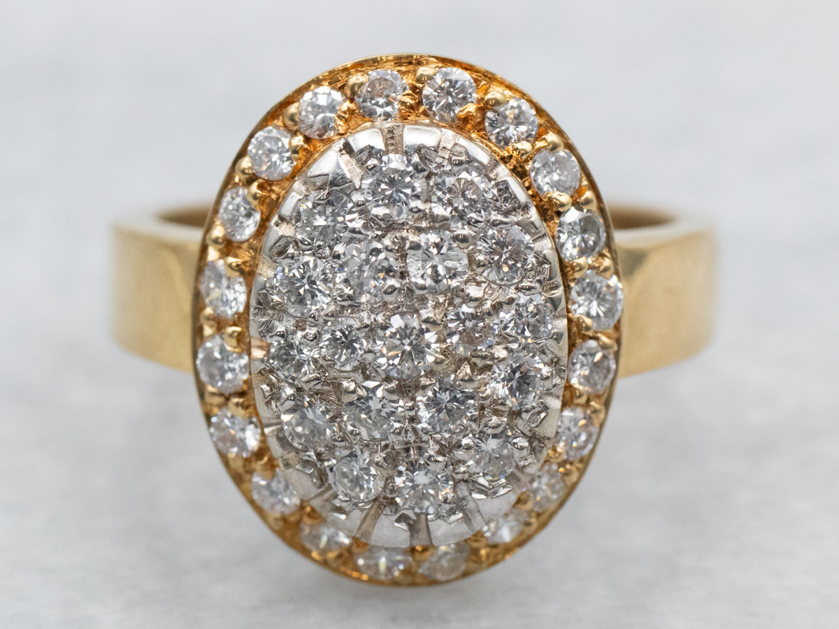 Modern Diamond Cluster Ring