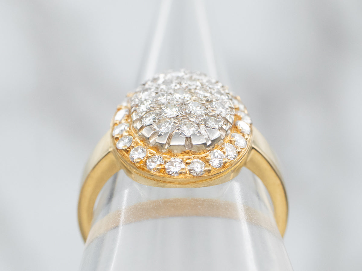Modern Diamond Cluster Ring
