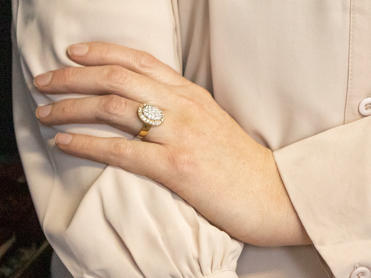 Modern Diamond Cluster Ring